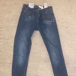 Zara distressed bottom cut Jeans